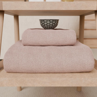 PETTI Artigiani Italiani - 100% Cotton Terry Bath Towels, 2+2 Towel Set, 4 Pieces 2 Face Towels and 2 Hand Towels, Powder Towels