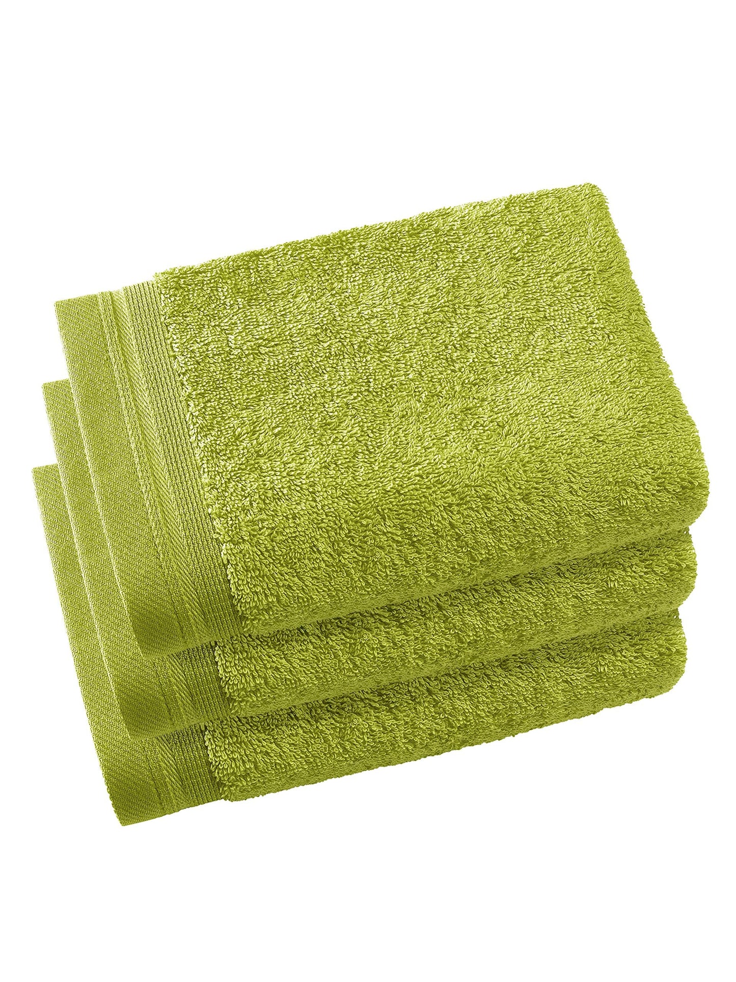 De Witte Lietaer Contessa Luxe Set of 3 Guest Towels, Cotton, Lime Green 40 x 60 cm