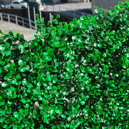 Synthetic panel hedge for vertical garden wall Buxus Intense verde intenso