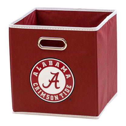 Franklin Sports NCAA Alabama Crimson Tide Collapsible Storage Bin - Made to Fit Storage Bin Shelf Organizers - 10.5" x 10.5"