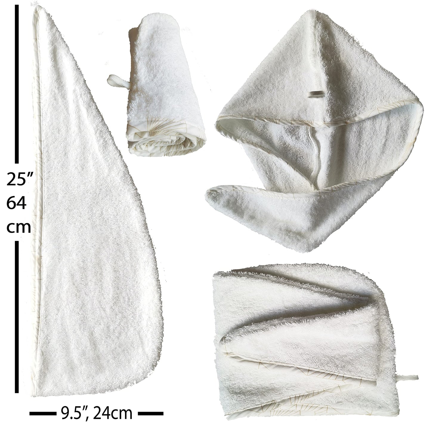 LLAMAXY 100% Pure Organic Cotton Hair Towel - Quick Twist Rapid Dry Turban Wrap for Adult and Child - 1 Pack Orange