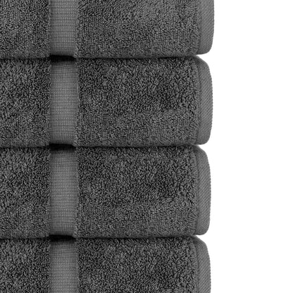 Chakir Turkish Linens Premium Turkish Towels Hotel & Spa Quality 100% Cotton Soft and Absorbent 4 Piece Bath Towel Dark Grey