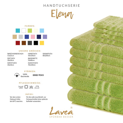Lavea 5-Piece Guest Towel Set, Guest Towels 30 x 50 cm, Terry Cloth Towel Made from 100% Cotton, Towel Set, Soft and Absorbent, Elena Series