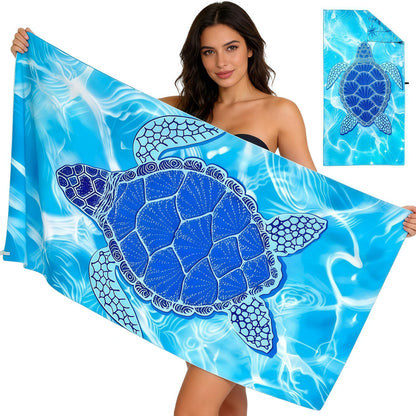 Large Microfibre Beach Towel for Adults with Bag 160x90cm,Black Quick Dry Beach Towel with Double Sided,Lightweight Beach Microfiber Towels for