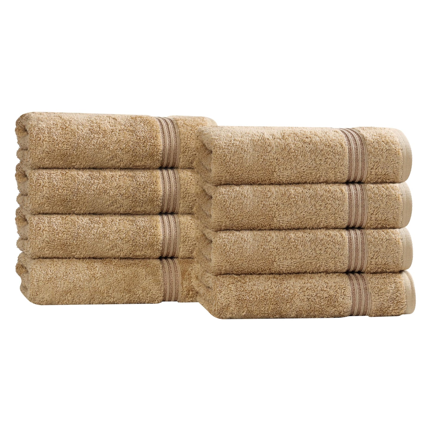 Superior Set, Cotton, Toast, 8PC Hand Towels
