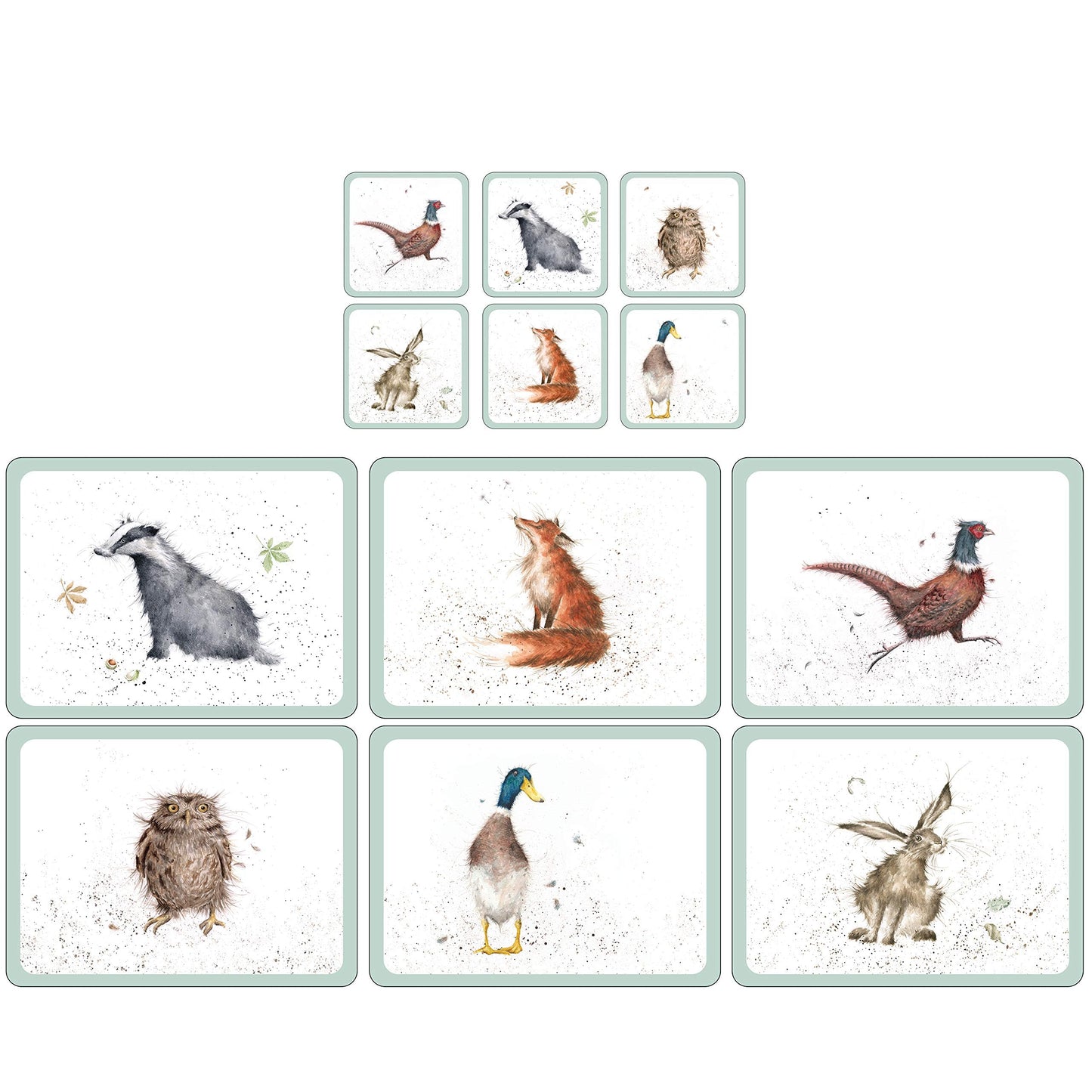 Pimpernel Wrendale Designs - Set of 6 Placemats and Coasters (X0010568739, X0010268739)