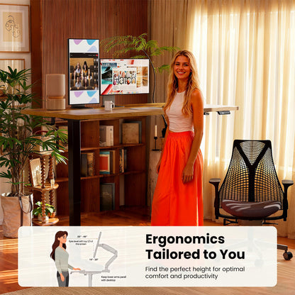 ErGear Electric Standing Desk 120 x 60cm 4 Memory with Splice Board