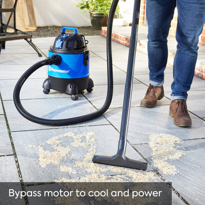 Vacmaster Multi 20 PTO Wet & Dry Vacuum Cleaner, 20 litre, 1250W motor, power take off socket, ideal for DIY, garage and car cleaning, 2 year domestic