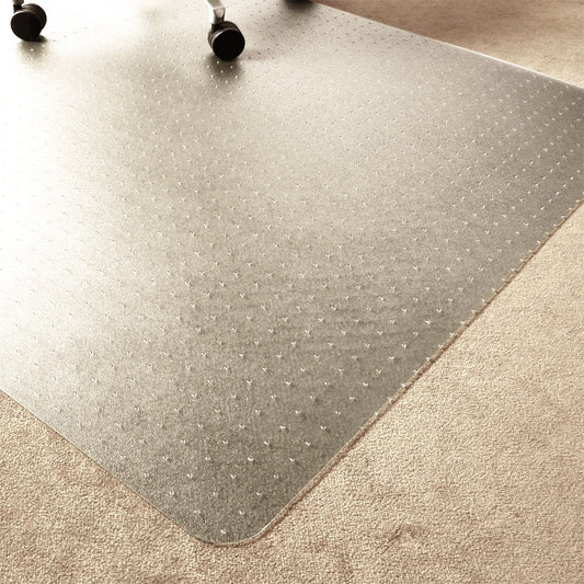Marvelux 120 x 130cm (47" x 51") Large Durable Eco Friendly Office Chair Mat for Low and Standard Pile Carpets, Rectangular Clear Enhanced Polymer