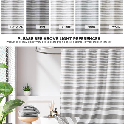 Madison Park Shower Curtain Spa Waffle Weave Shower Curtain for Bathroom 3M Scotchgard Moisture Management