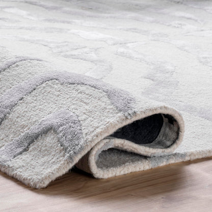 nuLOOM Hand Tufted Plush Zebra Accent Rug, 2x3, Grey