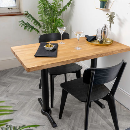 domli Solid Wood Oak Table Top | 1200m x 600mm x 40mm | Top Grade European Wooden Large Square Kitchen Dining Tabletop Worktop Desktop Countertop