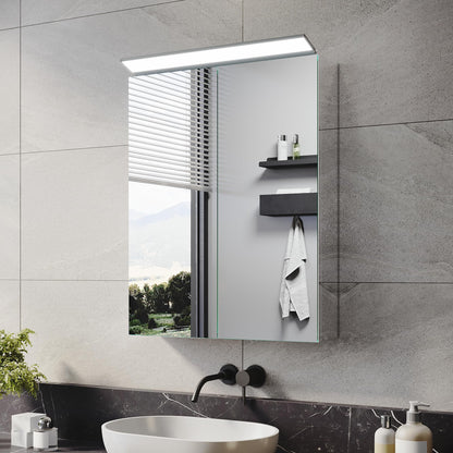 ELEGANT Bathroom Mirror Cabinet with LED Makeup Light, 520 x 650 mm