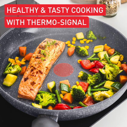 TEFAL Healthy Cook ON Induction 5PC Set (Saucepan 16/18/20 + lids, Frying pan 24/28cm)
