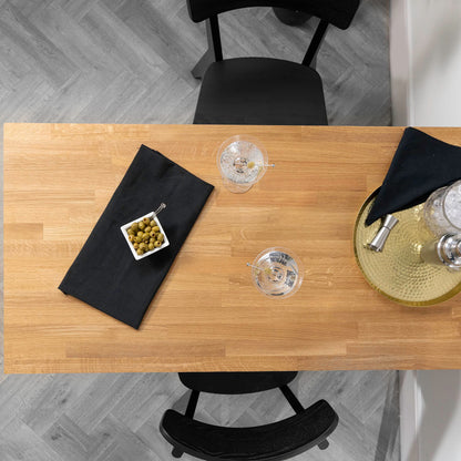 domli Solid Wood Oak Table Top | 1200m x 600mm x 40mm | Top Grade European Wooden Large Square Kitchen Dining Tabletop Worktop Desktop Countertop
