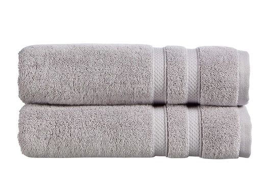 Christy Chroma Grey Bath Sheets | Set of 2 | Highly Absorbent Heavyweight 675GSM | Bold and Bright | Soft Velvety Smooth Bathroom Shower Towels | 100%