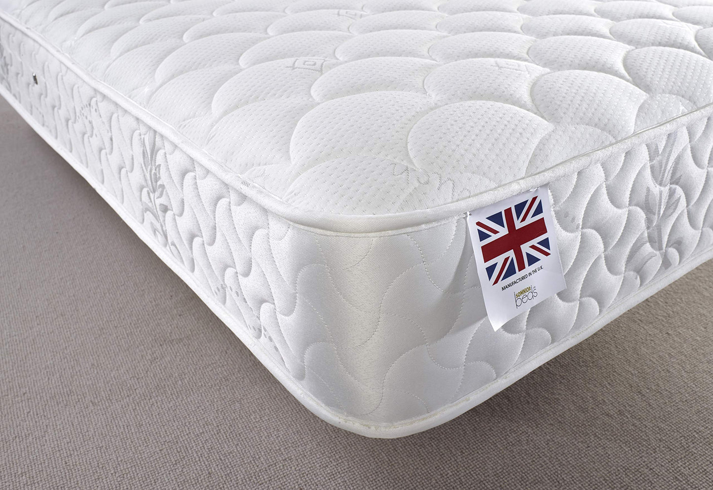 Bed Centre Luxury Quilted Comfort Bonnell Sprung Foam Mattress (4FT6 Double)