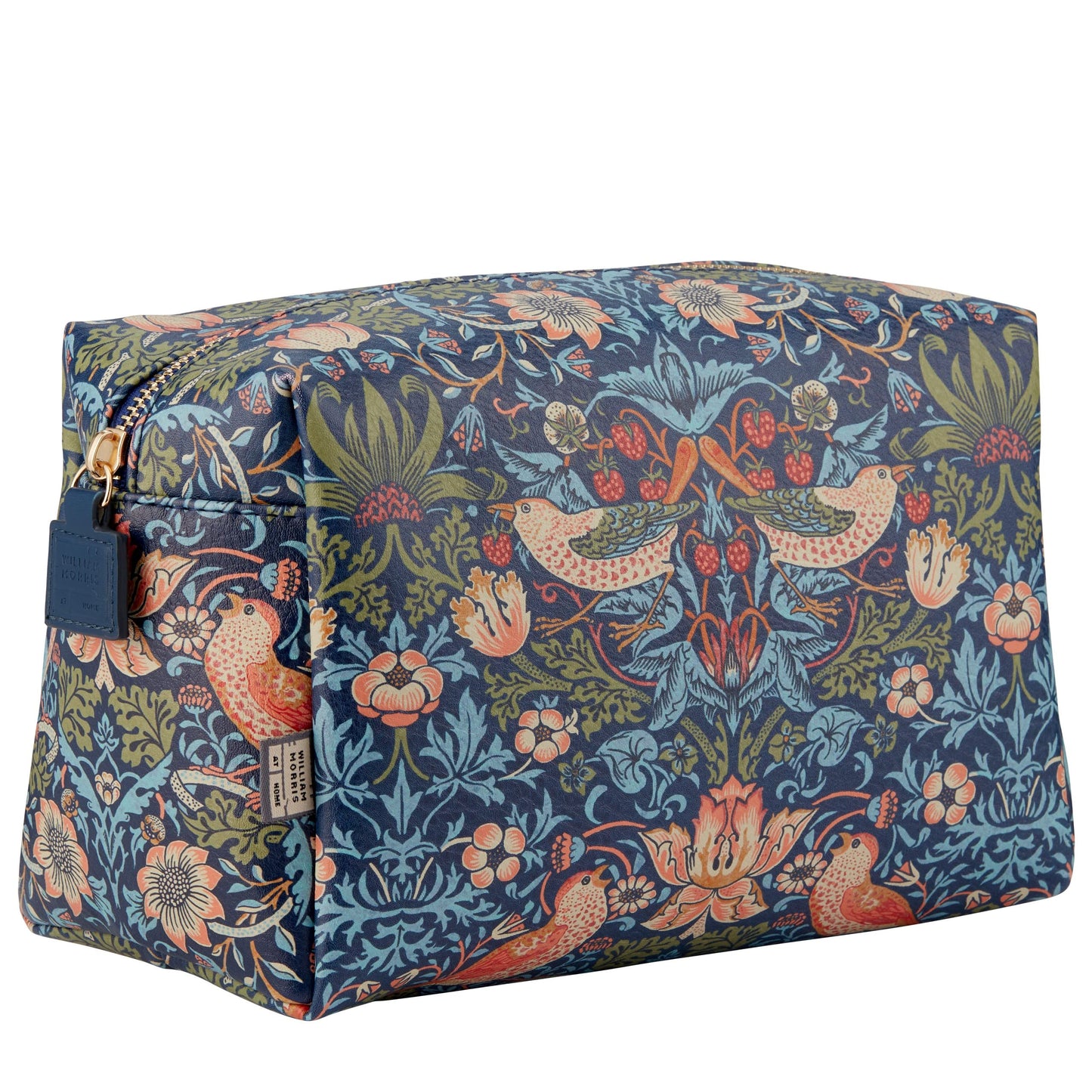 William Morris at Home Wash Bag, Large Blue Toiletry, Cosmetic or Makeup Organiser, Beauty Essentials, Zip Closure, Travel Size, Vegan and Cruelty