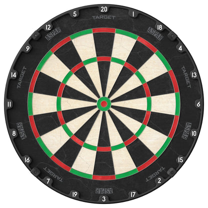 Target Darts Aspar Dart Board | Steel Tip Dartboard with Self Recovering Sisal Bristles & Rotational Score Ring | Thin Wire Regulation Competition