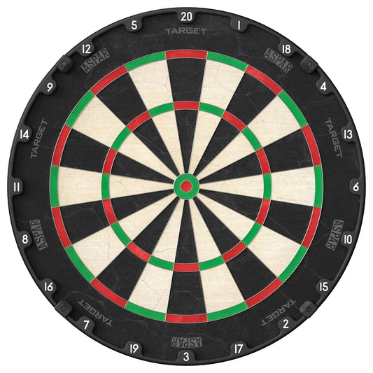 Target Darts Aspar Dart Board | Steel Tip Dartboard with Self Recovering Sisal Bristles & Rotational Score Ring | Thin Wire Regulation Competition