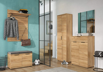 GERMANIA DIE MÖBELMACHER Wardrobe Panel, Acrylonitrile Butadiene Styrene Metal, Navarra Oak, 75 x 110 x 30 cm