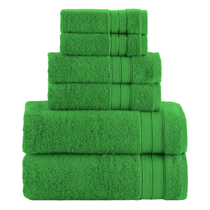 Elegant Comfort Luxury 6-Piece Towel Set, Premium Soft 100% Turkish Cotton, Three Line Popcorn Design 2 Bath Towels