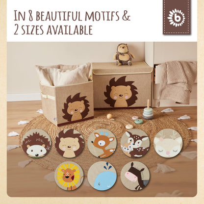 BIECO Piksi Hedgehog Toy Box - Toy Storage Box - Kallax Shelf Boxes Storage - Shelf Nursery - Boxes 33x33