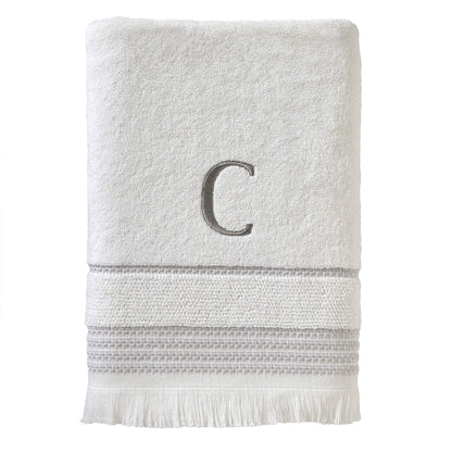 SKL Home Bath Towel, C, Cotton, White, 28x54