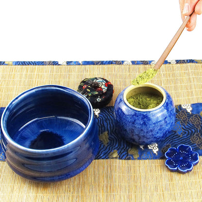 Artcome 12Pcs Japanese Matcha Tea Set, Matcha Bowl, Matcha Whisk, Whisk Holder, Traditional Scoop, Bamboo Brush and Bamboo Screen Handmade Matcha
