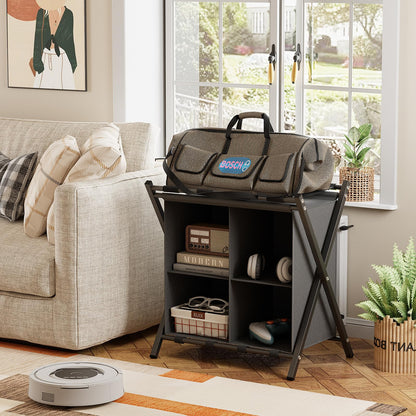 Garden 4 you Luggage Rack,Suitcase Stand for Bedroom,Set of 2, Foldable Suitcase Stand,Portable Folding Tier Suit Case Holder Travel Chest Storage