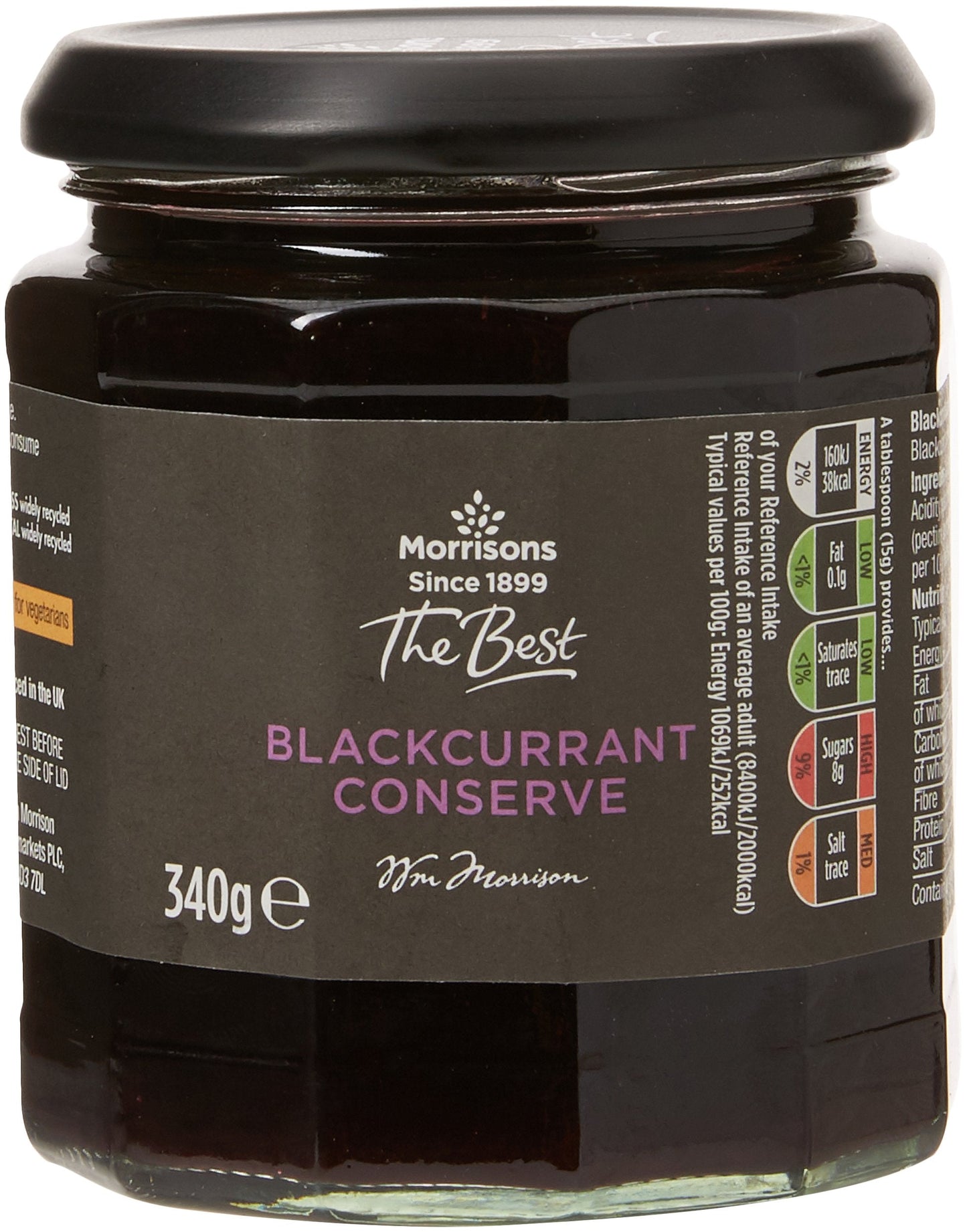 Morrisons The Best Blackcurrant Conserve, 340 g, Pack of 6