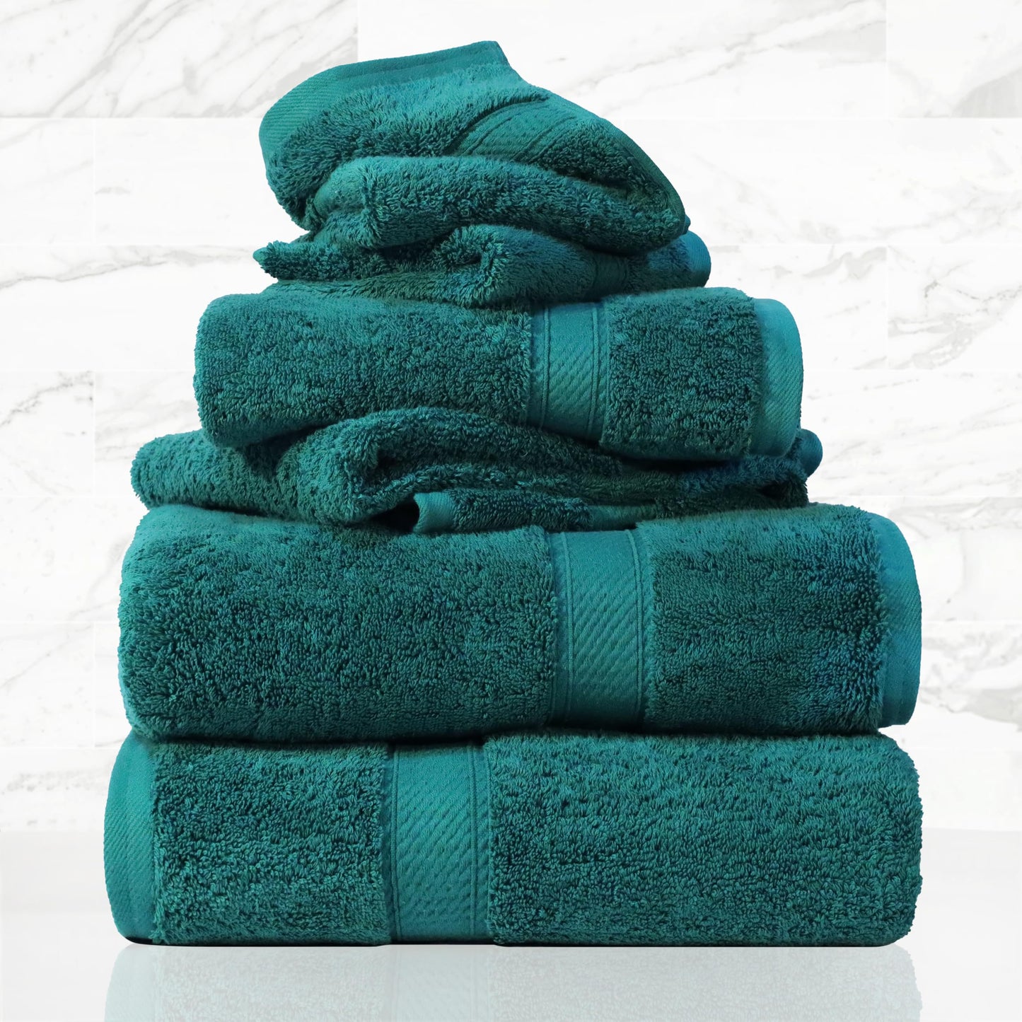 Home City, 100% Cotton, Towel Set, Teal - Towel