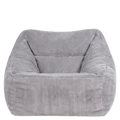 icon Natalia Cord Bean Bag Chair with Filling Included, Grey