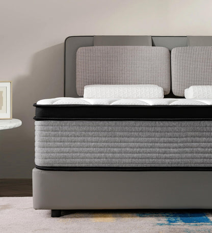 OGIAWA King Size Mattress 5FT, 10 Inch Gel Memory Foam 7 Zone Orthopedic King Mattress Pocket Sprungs Hybrid - Medium Firm