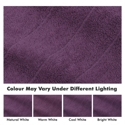 Bath Sheets - Extra Large Bathroom Sheet Set – 550 GSM Pack of 2 Jumbo Towels Dark Purple (90x180cm)