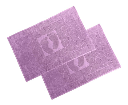 OG-ER OGER Bath Mat Set, 2 Pieces, Terry Cloth Shower Mat, Washable Shower Mat & Bath Mat, 600 g/m² & 100% Cotton, Absorbent & Quick Drying