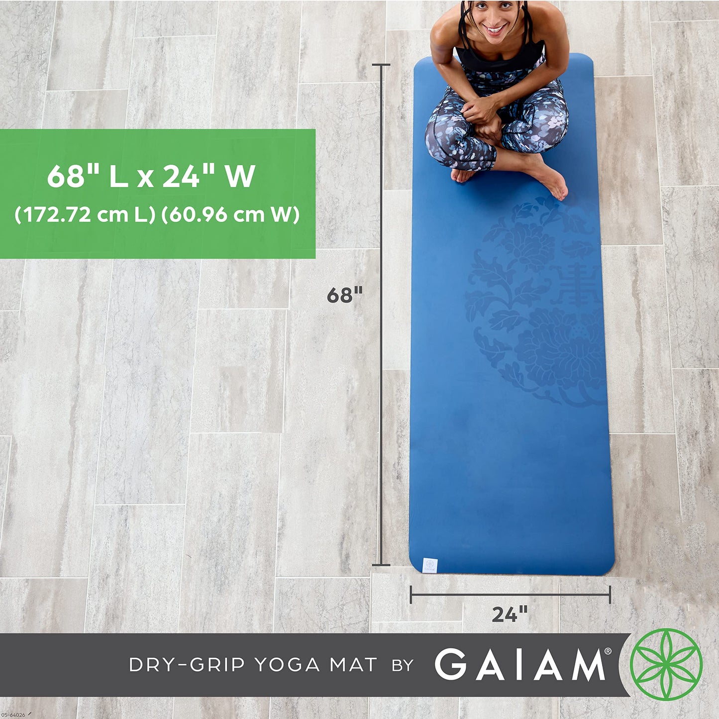 Gaiam Unisex Yoga Mat, Purple, One Size