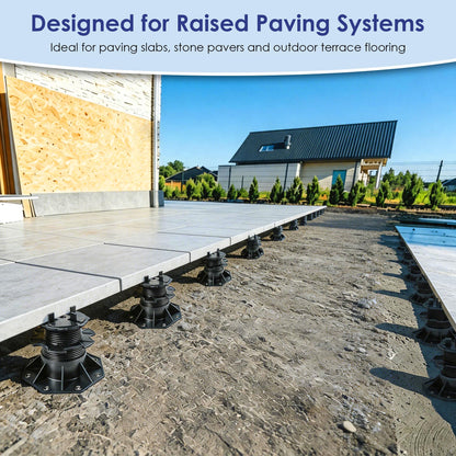 Nordswal 2 Pack Adjustable Tile & Paver Support Pedestal, Heavy Duty Paving Slab Supports with Rubber Pad, Height Adjustable 140-220mm