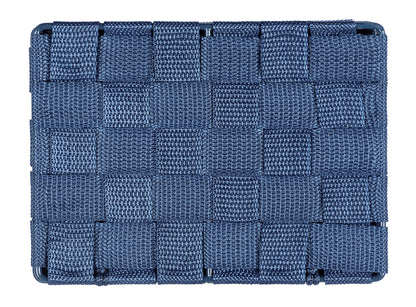 WENKO Adria Storage Basket with Lid Dark Blue Polypropylene 19 x 10 x 14 cm Dark Blue