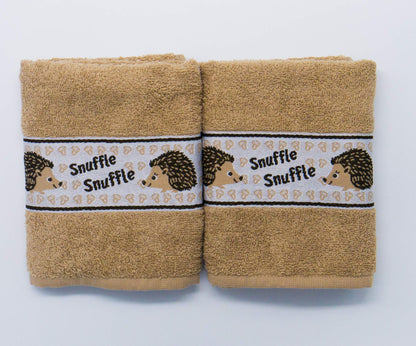 Lex's Linens 2 Pack Animal Tea Towel/Kitchen Towel (Hedgehog)