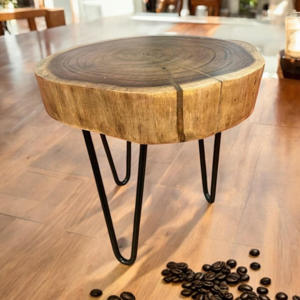 Elegant and Durable 40CM Wooden Round Stool - Solid Wood Construction with Smooth Finish Functional and Decorative Use for Home, Kitchen, or Living Room Seating