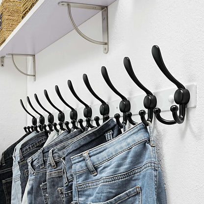 Dseap Coat Rack Wall Mount 94cm, Heavy Duty 2.5mm Base vs Flimsy 1mm, Double-Thick Solid Anti-Snap Hooks