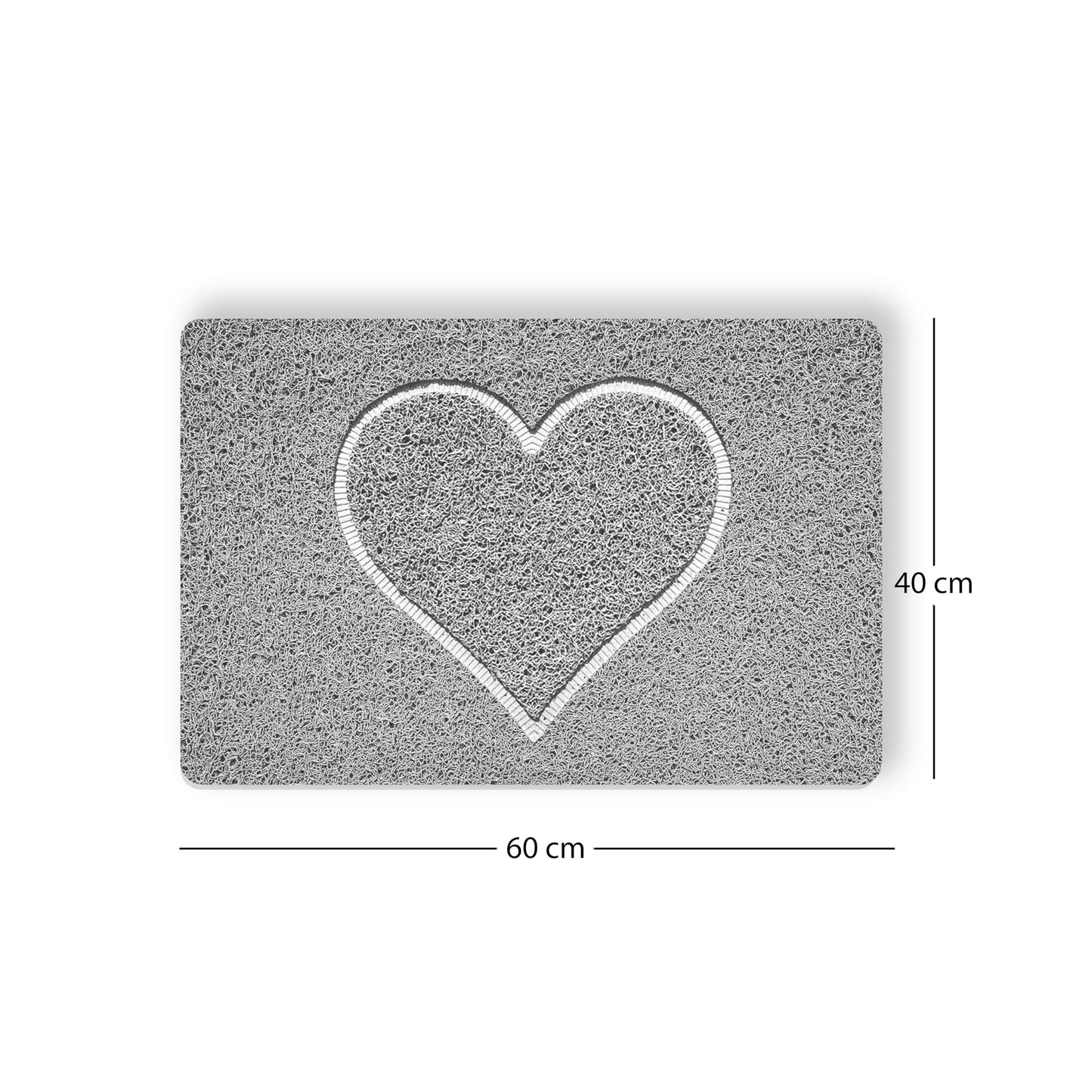 Nicoman Heart Shower Mat Non Slip Anti Mould, 40x60 cm Bath Mats for Inside Shower