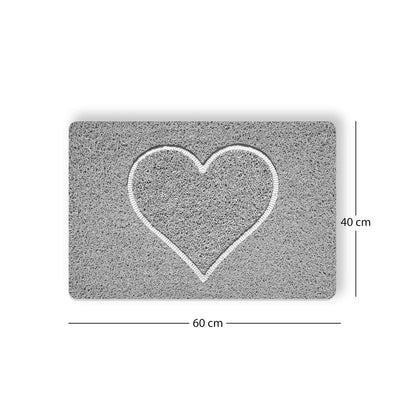 Nicoman Heart Shower Mat Non Slip Anti Mould, 40x60 cm Bath Mats for Inside Shower