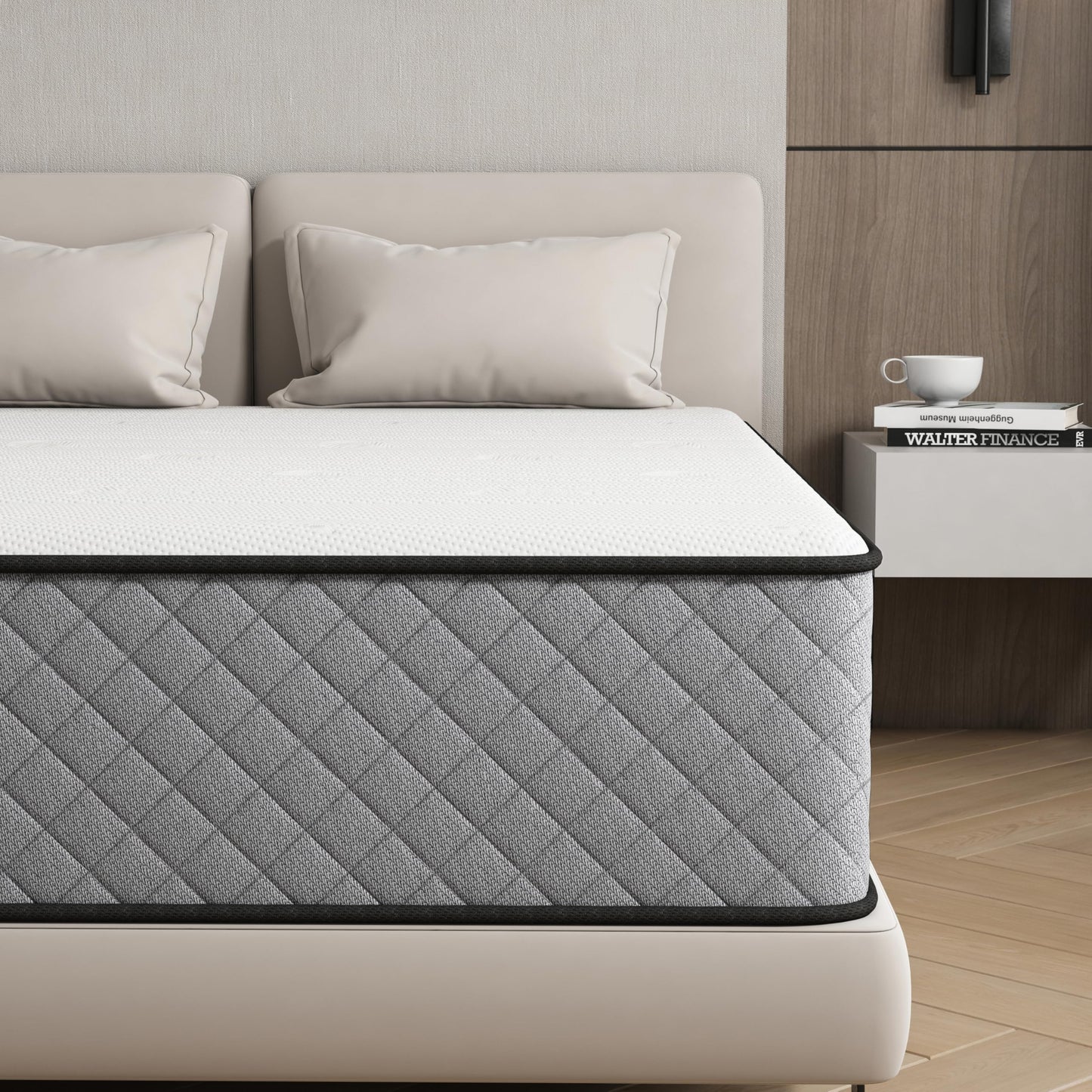 Matoresu 25CM Small Double Mattress – The Innerspring Hybrid Memory Foam Bed in a Box for Ultimate Support and Pressure Relief，Small Double Size