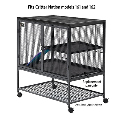 MidWest Homes for Pets 142PAN Replacement Pan for Midwest Cat Cage, 34.5 x 22.5 x 1.125, Black