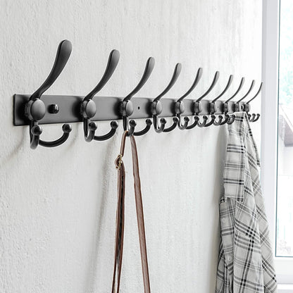 Dseap Coat Rack Wall Mount 94cm, Heavy Duty 2.5mm Base vs Flimsy 1mm, Double-Thick Solid Anti-Snap Hooks