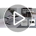 Laptop Bed Table, SAIJI 100% Eco-friendly wooden planks, Laptop Stand with Drawer, Folding Legs, 40kg Load, Angle Height Adjustable, Reading, Eating on Bed, Sofa, Laptop Lap Desk (Black 23.6*12.6in)