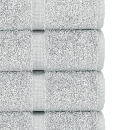 Chakir Turkish Linens |Hotel & Spa Quality 100% Cotton Premium Turkish Towels | Soft & Absorbent (Silver Gray, Bath Towel - Set of 4)