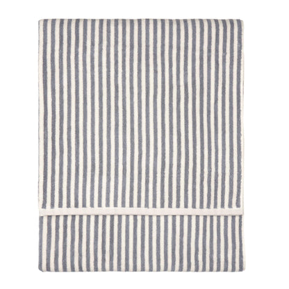 Yard Hebden Striped Cotton Terry XL Bath Sheet (Grey, 100 x 180 cm)
